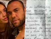 Leia a carta que Daniel Alves escreveu da cadeia para esposa, a modelo Joana Sanz
