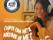 Licenciatura em Letras: Português e Inglês EAD conquistam nota máxima no MEC
